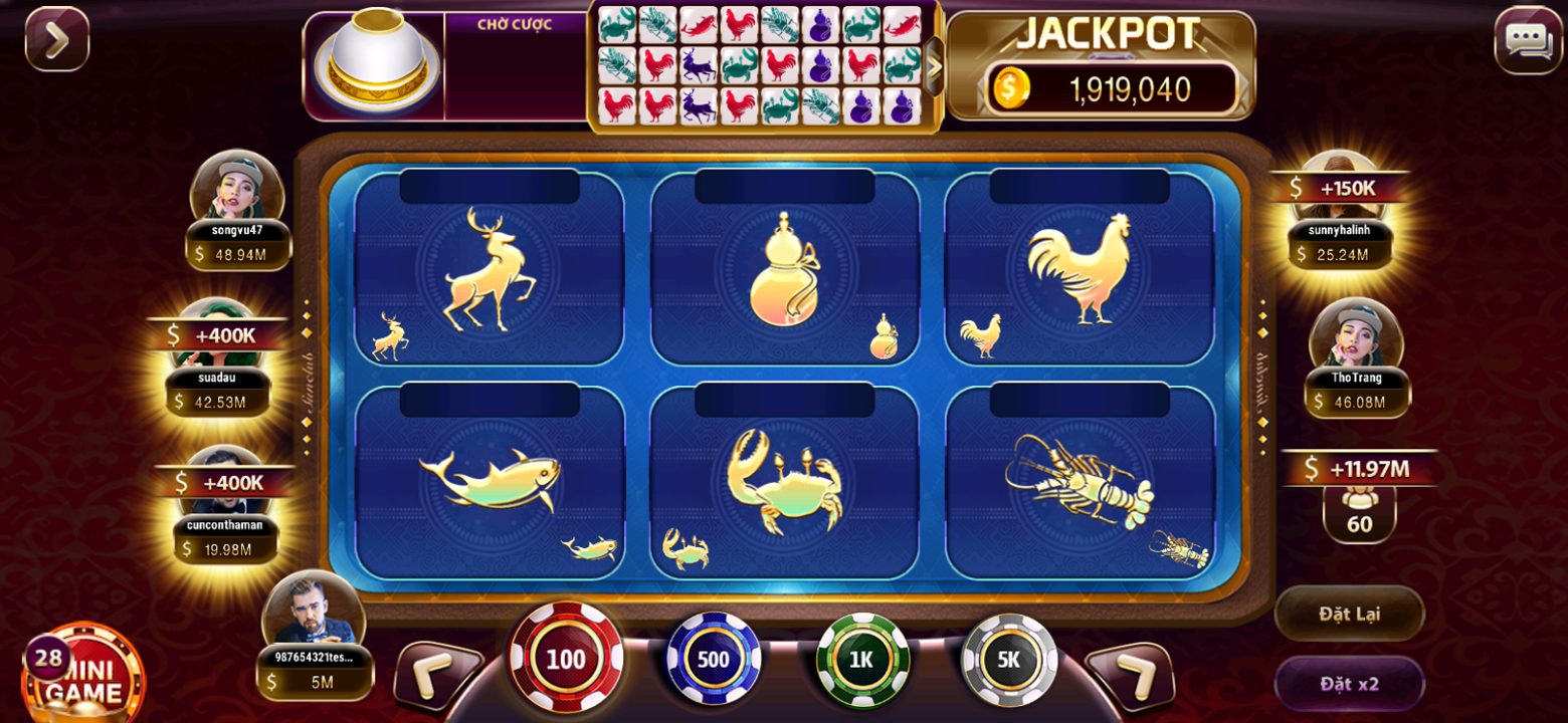 Hình ảnh màn hình game Slots của Vip66